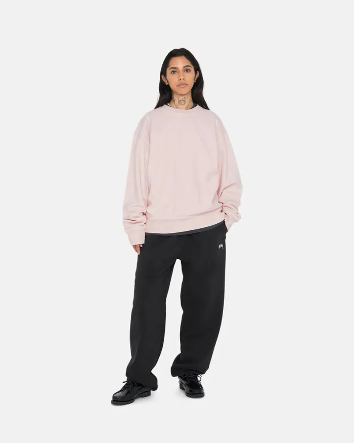 Sweats Men Stussy OVERDYED STOCK LOGO SWEATPANT Black Sweats Men Stussy OVERDYED STOCK LOGO SWEATPANT Black