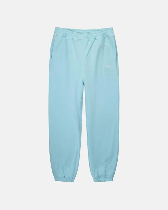 Sweats Men Stussy OVERDYED STOCK LOGO SWEATPANT Blue
