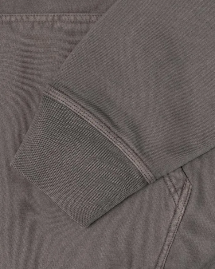 Sweats Men Stussy PIGMENT DYED FLEECE HOODIE Charcoal Sweats Men Stussy PIGMENT DYED FLEECE HOODIE Charcoal