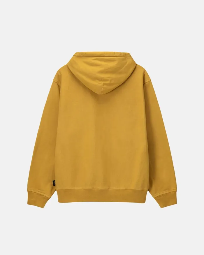 Sweats Men Stussy PIGMENT DYED FLEECE HOODIE Gold Sweats Men Stussy PIGMENT DYED FLEECE HOODIE Gold