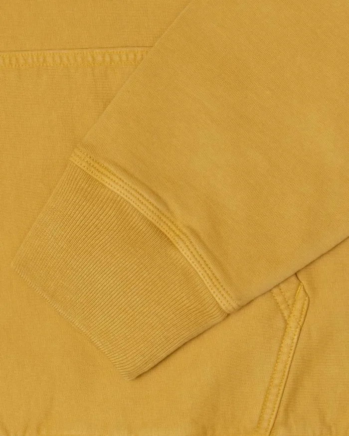 Sweats Men Stussy PIGMENT DYED FLEECE HOODIE Gold Sweats Men Stussy PIGMENT DYED FLEECE HOODIE Gold