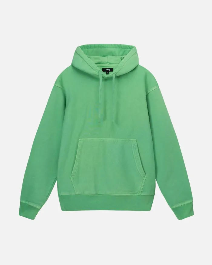 Sweats Men Stussy PIGMENT DYED FLEECE HOODIE Green