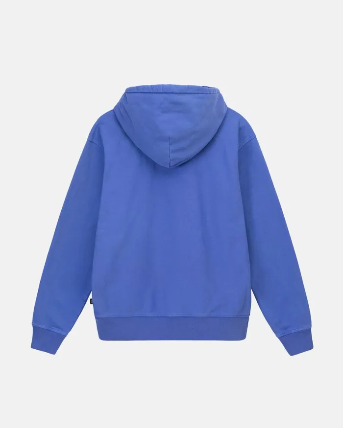 Sweats Men Stussy PIGMENT DYED FLEECE HOODIE Ultramarine Sweats Men Stussy PIGMENT DYED FLEECE HOODIE Ultramarine
