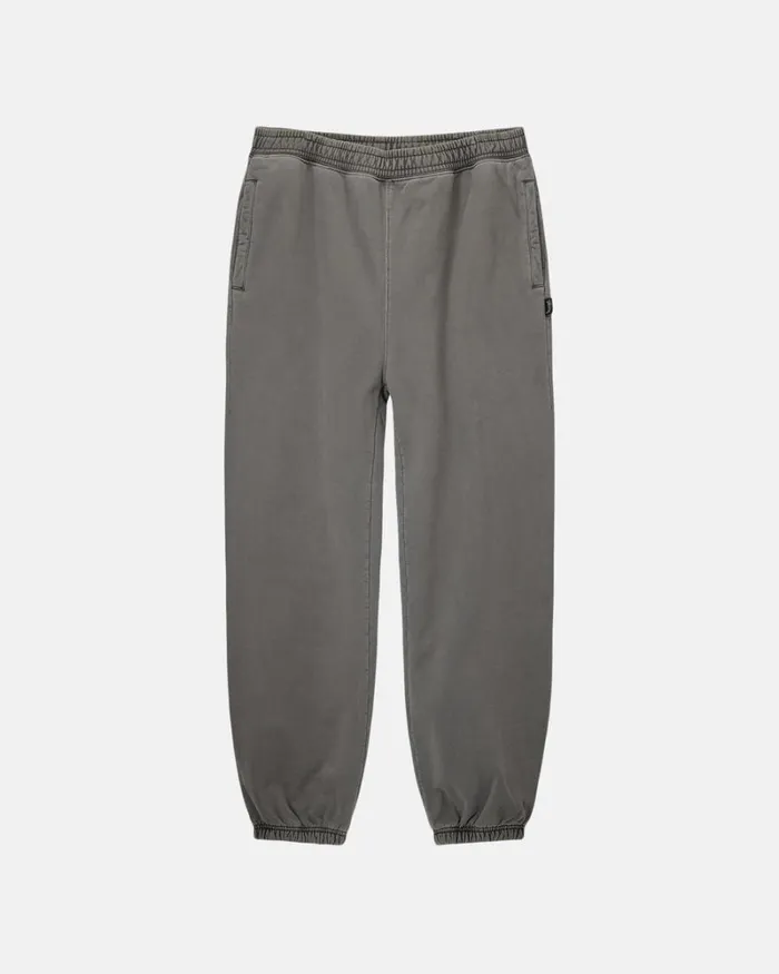 Sweats Men Stussy PIGMENT DYED FLEECE PANT Charcoal