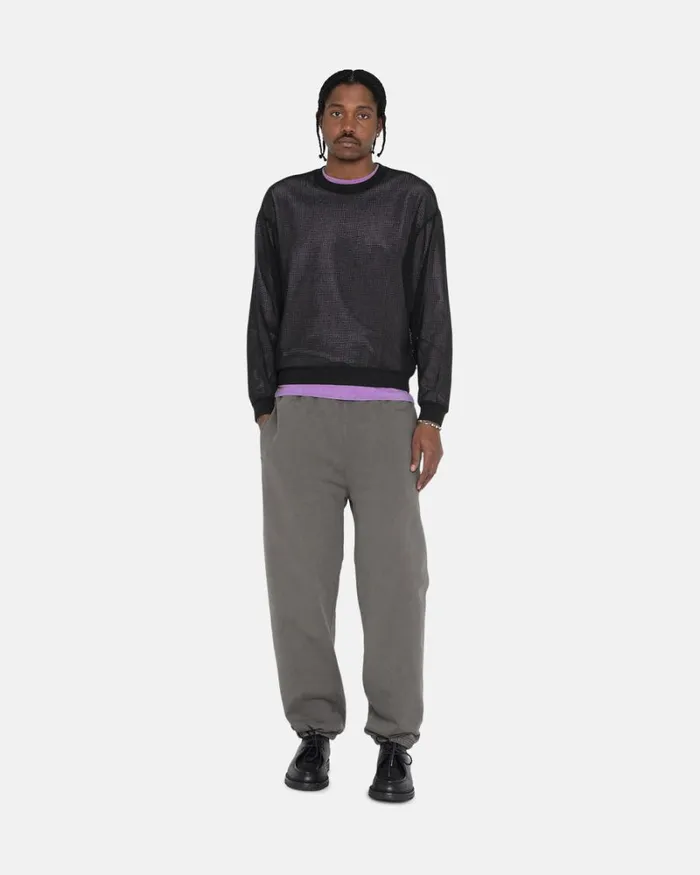 Sweats Men Stussy PIGMENT DYED FLEECE PANT Charcoal Sweats Men Stussy PIGMENT DYED FLEECE PANT Charcoal