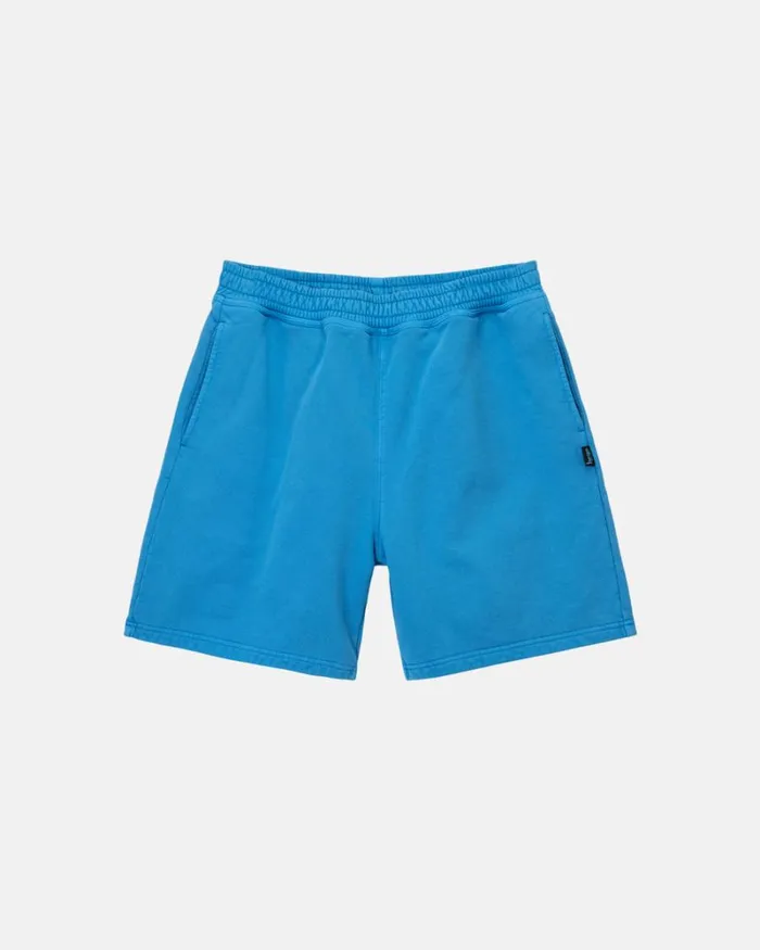 Sweats Men Stussy PIGMENT DYED FLEECE SHORT Blue