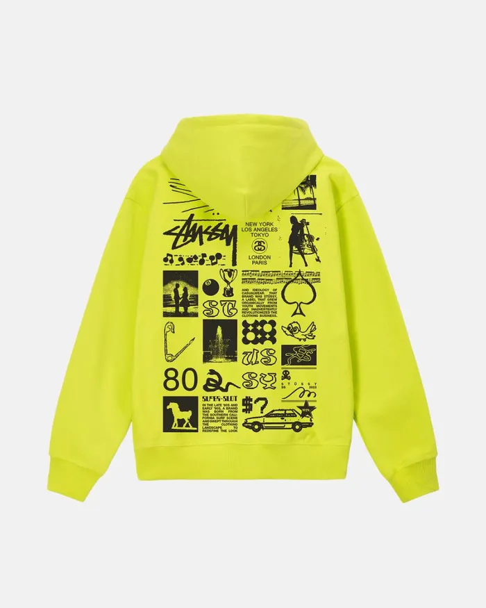 Sweats Men Stussy SARA ZIP HOODIE Keylime