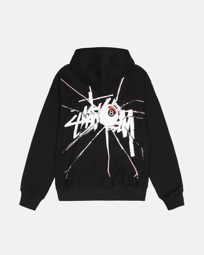 Sweats Men Stussy SHATTERED ZIP HOODIE Black