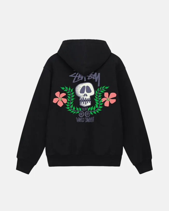 Sweats Men Stussy SKULL CREST HOODIE Black