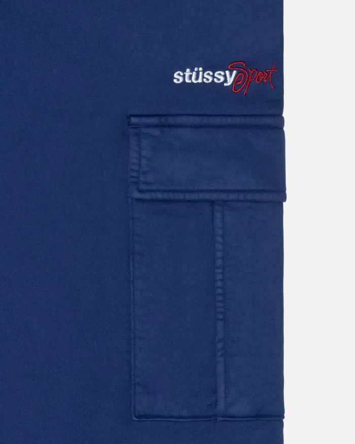 Sweats Men Stussy SPORT CARGO FLEECE PANT Blue Sweats Men Stussy SPORT CARGO FLEECE PANT Blue