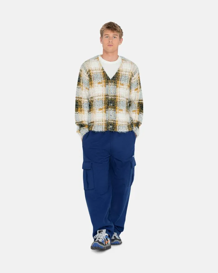 Sweats Men Stussy SPORT CARGO FLEECE PANT Blue Sweats Men Stussy SPORT CARGO FLEECE PANT Blue