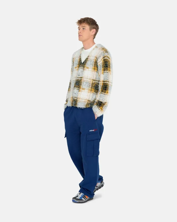 Sweats Men Stussy SPORT CARGO FLEECE PANT Blue Sweats Men Stussy SPORT CARGO FLEECE PANT Blue