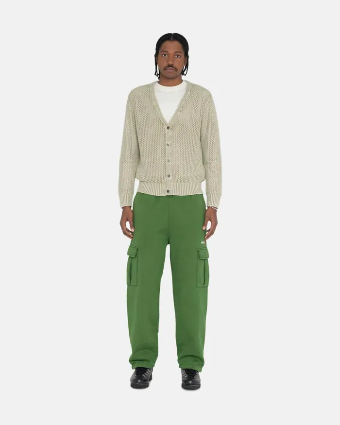 Sweats Men Stussy SPORT CARGO FLEECE PANT Green Sweats Men Stussy SPORT CARGO FLEECE PANT Green
