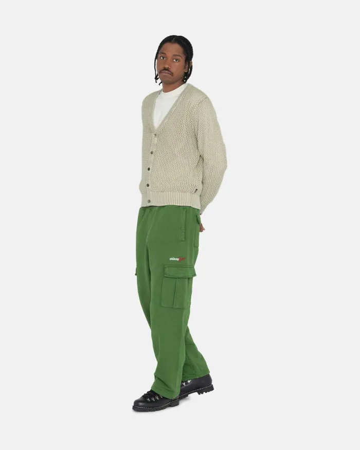 Sweats Men Stussy SPORT CARGO FLEECE PANT Green Sweats Men Stussy SPORT CARGO FLEECE PANT Green