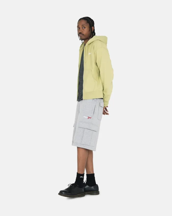 Sweats Men Stussy SPORT CARGO FLEECE SHORT Grey Heather Sweats Men Stussy SPORT CARGO FLEECE SHORT Grey Heather