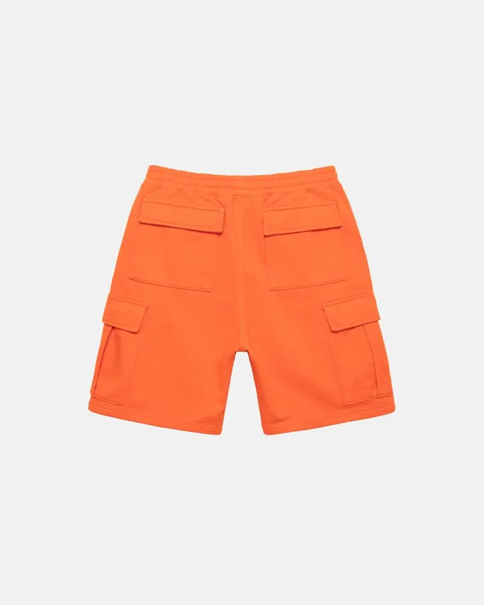 Sweats Men Stussy SPORT CARGO FLEECE SHORT Orange Sweats Men Stussy SPORT CARGO FLEECE SHORT Orange