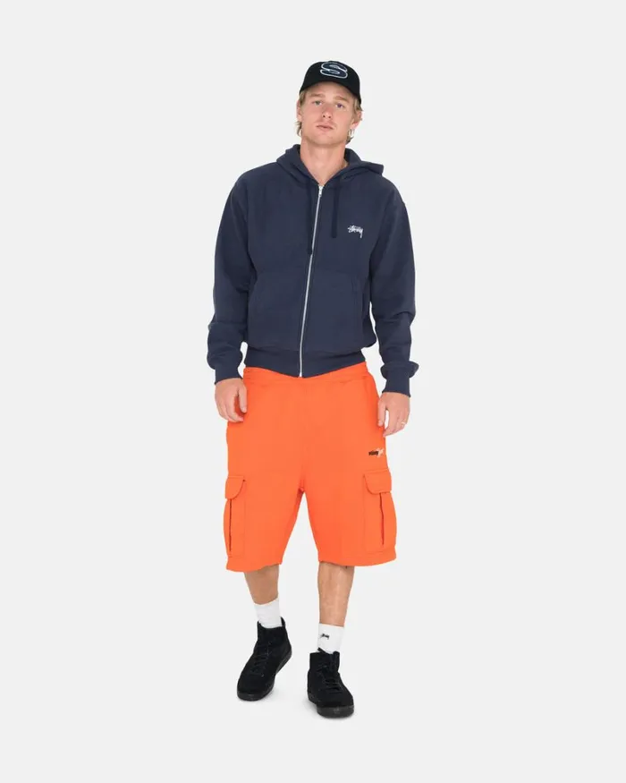 Sweats Men Stussy SPORT CARGO FLEECE SHORT Orange Sweats Men Stussy SPORT CARGO FLEECE SHORT Orange