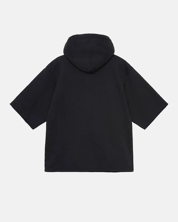 Sweats Men Stussy SS BOXY CROPPED HOODIE Black Sweats Men Stussy SS BOXY CROPPED HOODIE Black