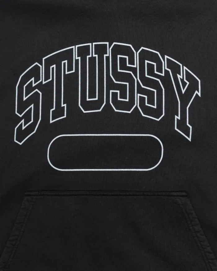 Sweats Men Stussy SS BOXY CROPPED HOODIE Black Sweats Men Stussy SS BOXY CROPPED HOODIE Black