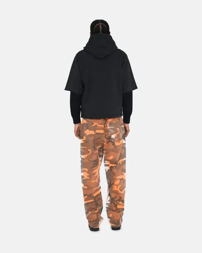 Sweats Men Stussy SS BOXY CROPPED HOODIE Black Sweats Men Stussy SS BOXY CROPPED HOODIE Black