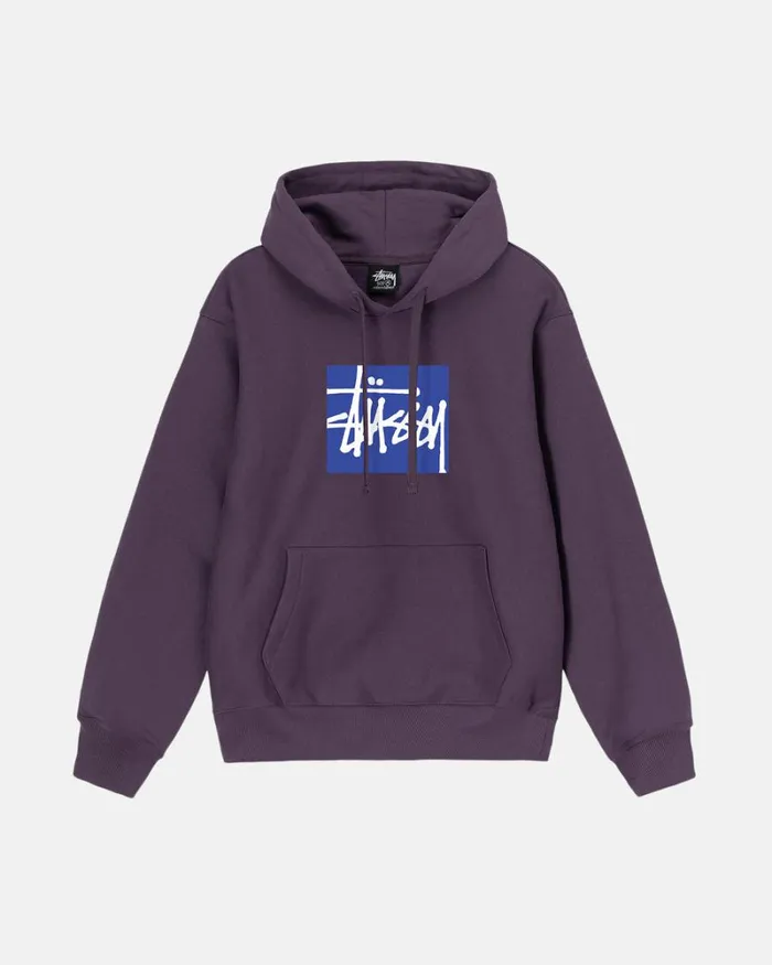 Sweats Men Stussy STOCK BOX HOODIE Grape