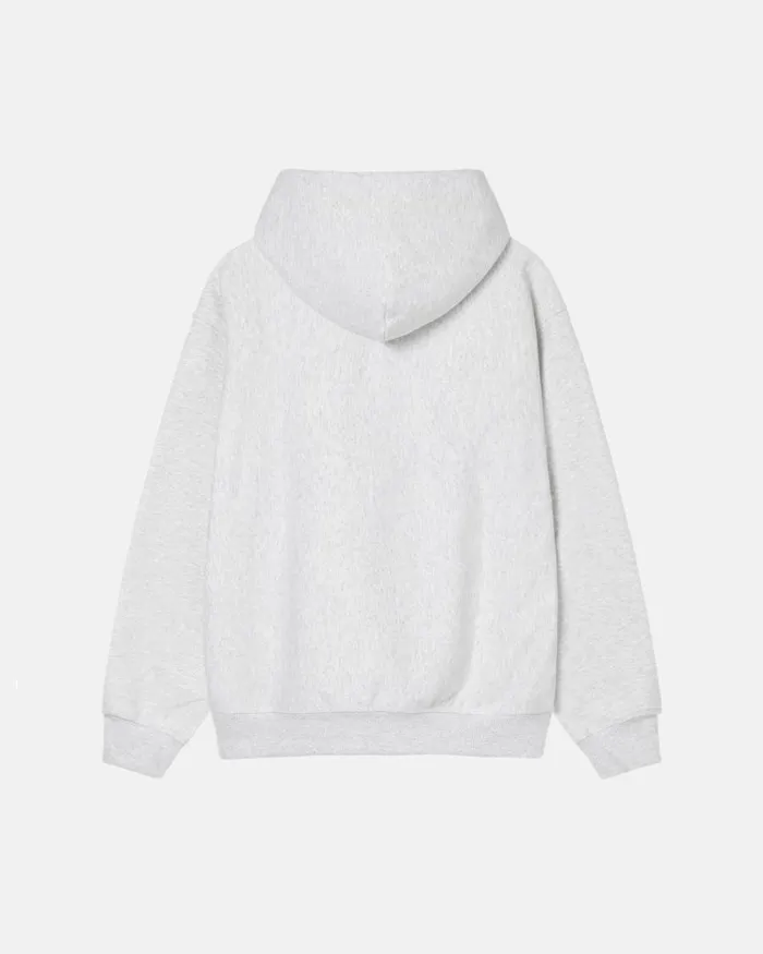 Sweats Men Stussy STOCK LOGO APPLIQUE HOODIE Ash Heather Sweats Men Stussy STOCK LOGO APPLIQUE HOODIE Ash Heather