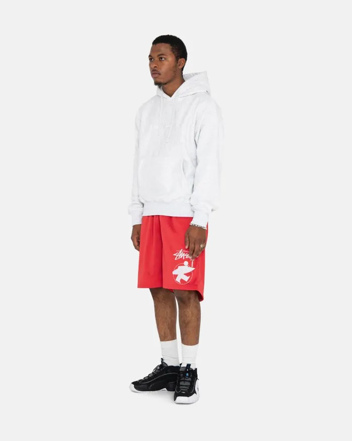 Sweats Men Stussy STOCK LOGO APPLIQUE HOODIE Ash Heather Sweats Men Stussy STOCK LOGO APPLIQUE HOODIE Ash Heather