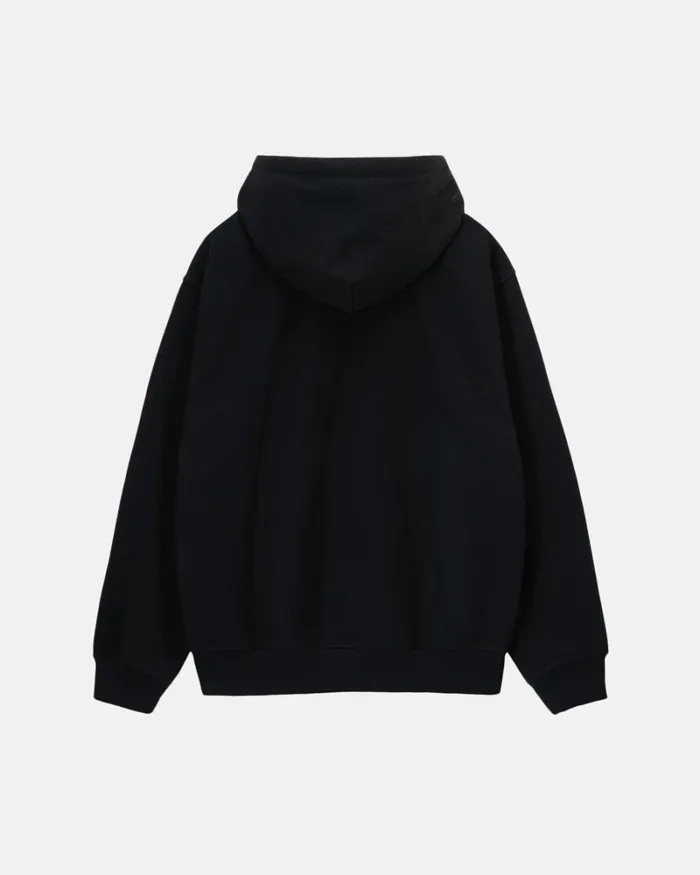 Sweats Men Stussy STOCK LOGO APPLIQUE HOODIE Black Sweats Men Stussy STOCK LOGO APPLIQUE HOODIE Black