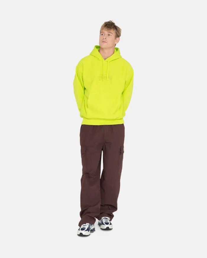Sweats Men Stussy STOCK LOGO APPLIQUE HOODIE Keylime Sweats Men Stussy STOCK LOGO APPLIQUE HOODIE Keylime