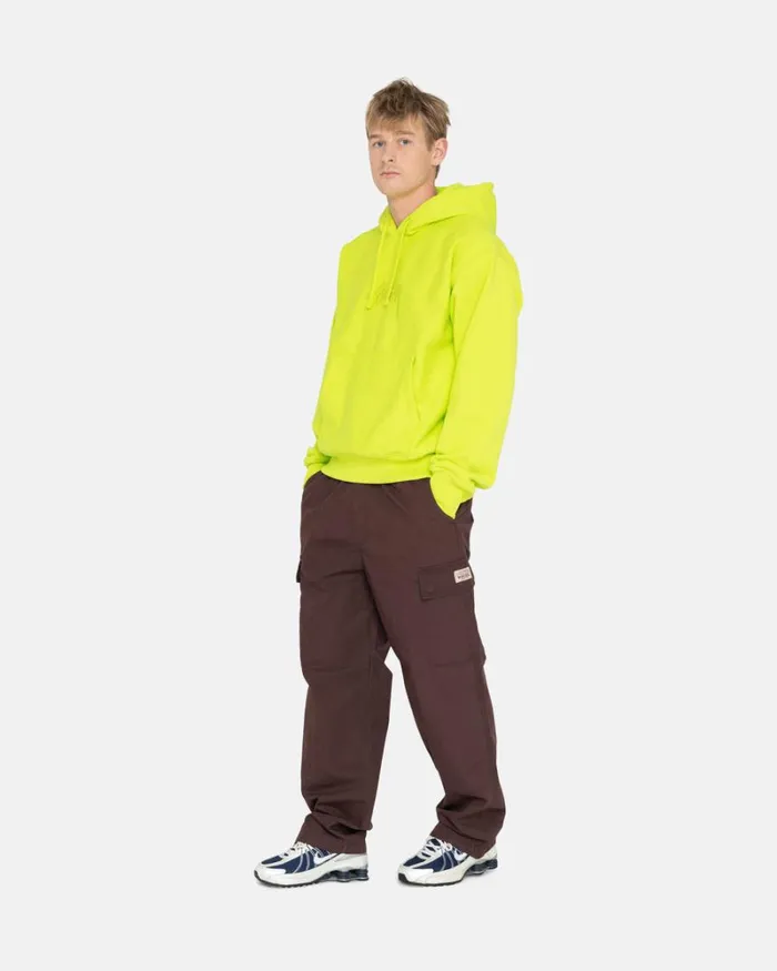 Sweats Men Stussy STOCK LOGO APPLIQUE HOODIE Keylime Sweats Men Stussy STOCK LOGO APPLIQUE HOODIE Keylime
