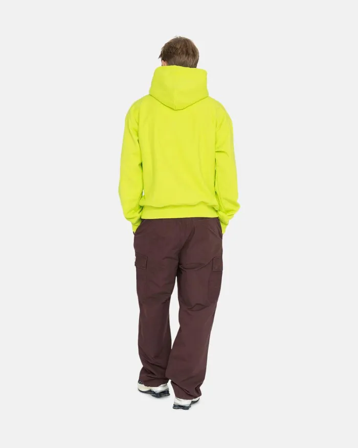 Sweats Men Stussy STOCK LOGO APPLIQUE HOODIE Keylime Sweats Men Stussy STOCK LOGO APPLIQUE HOODIE Keylime