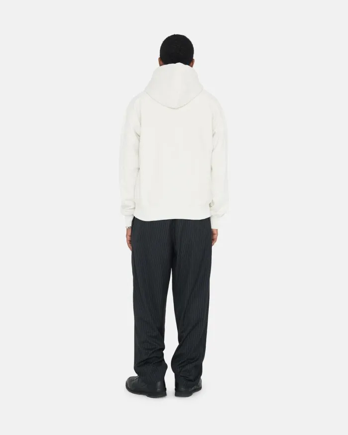 Sweats Men Stussy STOCK LOGO APPLIQUE HOODIE Stone Sweats Men Stussy STOCK LOGO APPLIQUE HOODIE Stone