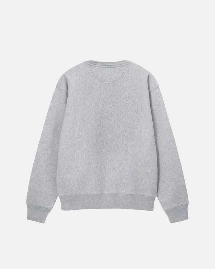 Sweats Men Stussy STOCK LOGO CREW Grey Heather Sweats Men Stussy STOCK LOGO CREW Grey Heather