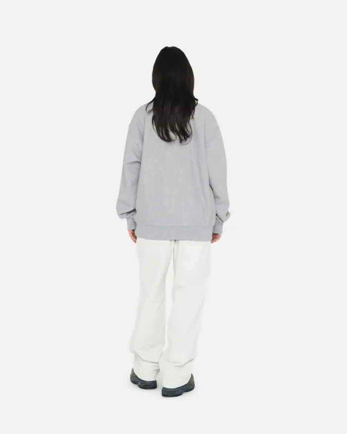 Sweats Men Stussy STOCK LOGO CREW Grey Heather Sweats Men Stussy STOCK LOGO CREW Grey Heather