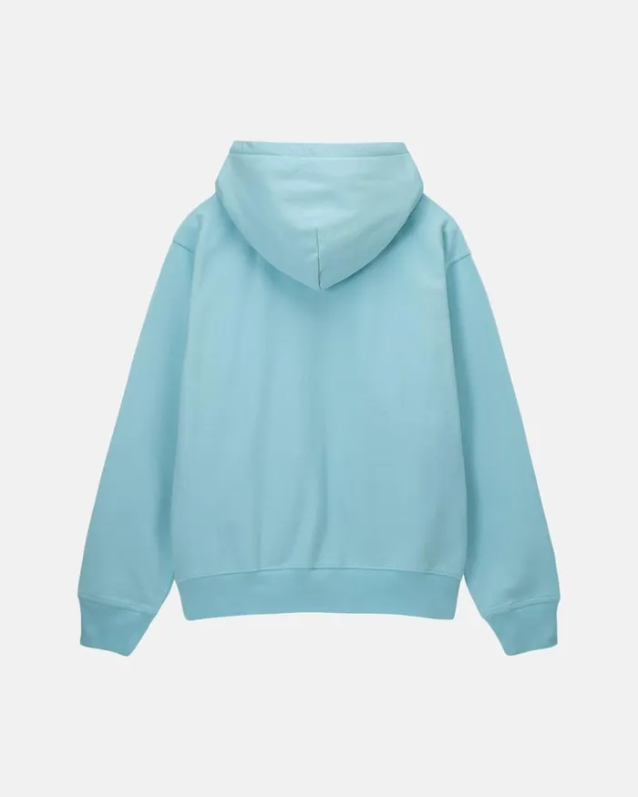 Sweats Men Stussy STOCK LOGO ZIP HOODIE Blue Sweats Men Stussy STOCK LOGO ZIP HOODIE Blue