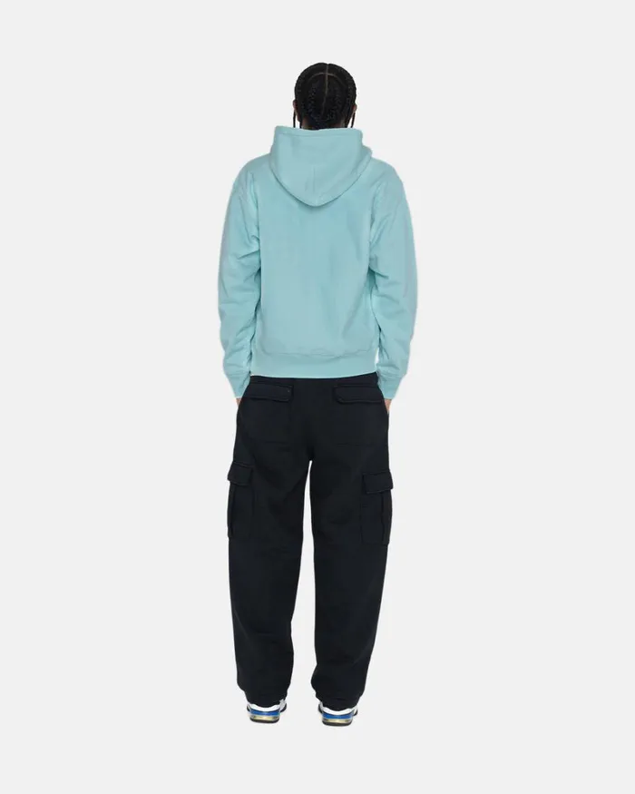 Sweats Men Stussy STOCK LOGO ZIP HOODIE Blue Sweats Men Stussy STOCK LOGO ZIP HOODIE Blue