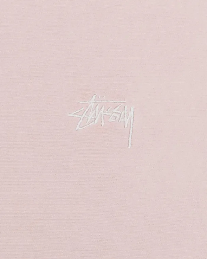 Sweats Men Stussy STOCK LOGO ZIP HOODIE Lt Pink Sweats Men Stussy STOCK LOGO ZIP HOODIE Lt Pink