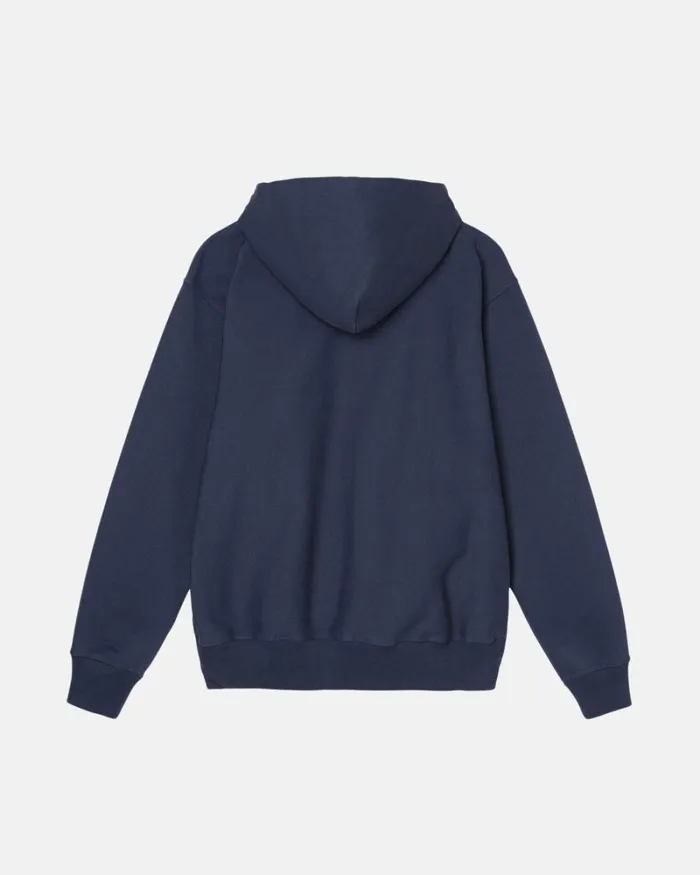 Sweats Men Stussy STOCK LOGO ZIP HOODIE Navy Sweats Men Stussy STOCK LOGO ZIP HOODIE Navy