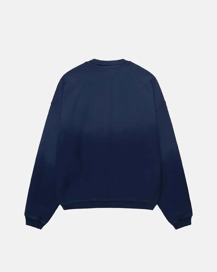 Sweats Men Stussy SUN FADED OVERSIZED CREW Navy Sweats Men Stussy SUN FADED OVERSIZED CREW Navy