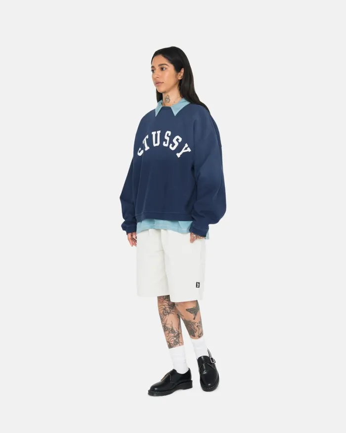 Sweats Men Stussy SUN FADED OVERSIZED CREW Navy Sweats Men Stussy SUN FADED OVERSIZED CREW Navy