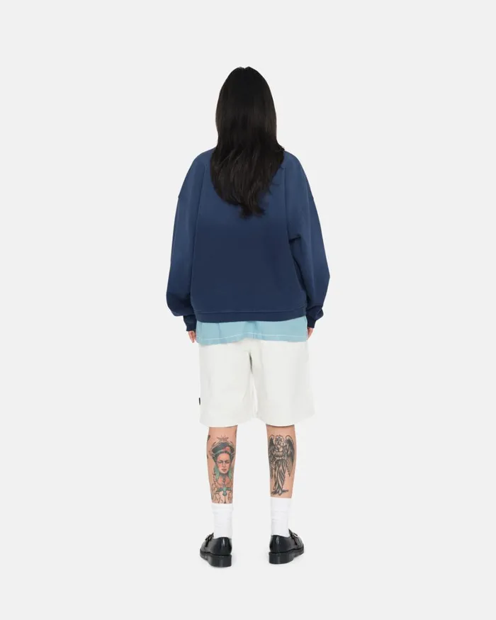 Sweats Men Stussy SUN FADED OVERSIZED CREW Navy Sweats Men Stussy SUN FADED OVERSIZED CREW Navy