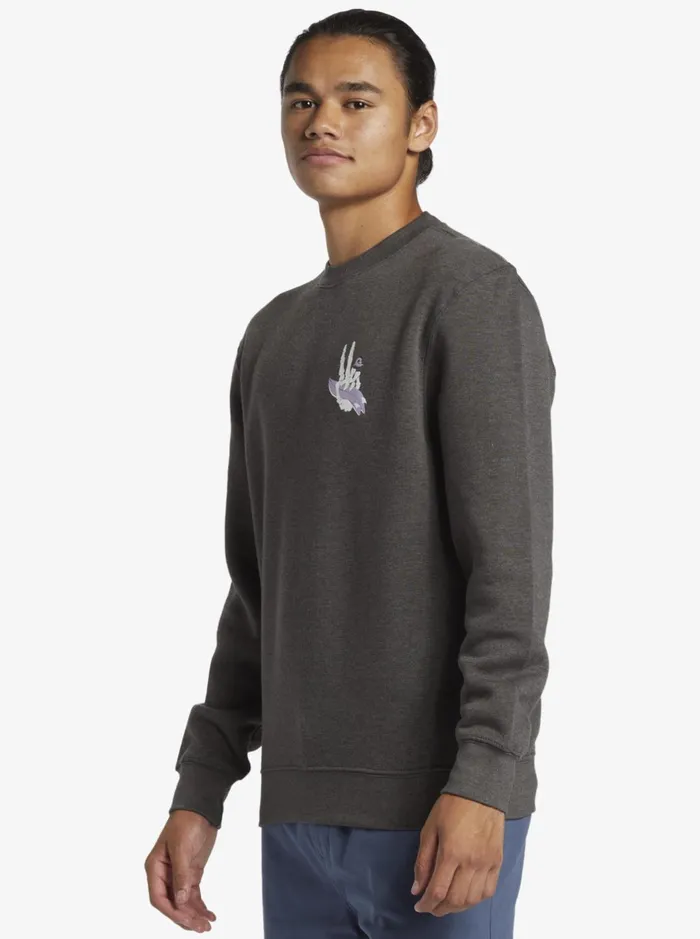 Sweatshirts and Hoodies Men Quiksilver E Peace Out Crew Neck Sweatshirt Charcoal Heather Sweatshirts and Hoodies Men Quiksilver E Peace Out Crew Neck Sweatshirt Charcoal Heather