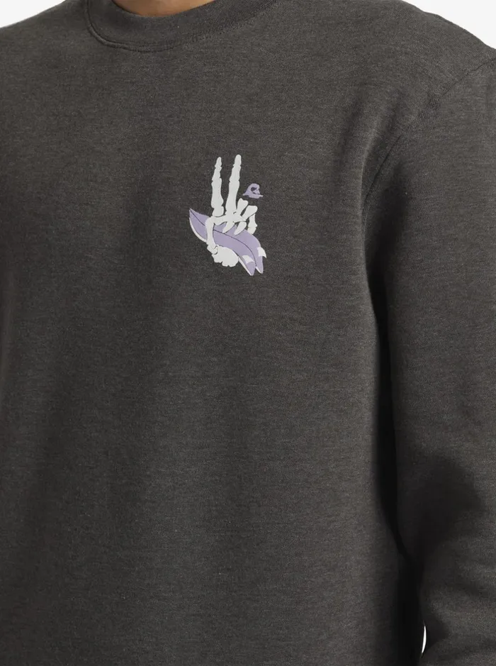 Sweatshirts and Hoodies Men Quiksilver E Peace Out Crew Neck Sweatshirt Charcoal Heather Sweatshirts and Hoodies Men Quiksilver E Peace Out Crew Neck Sweatshirt Charcoal Heather