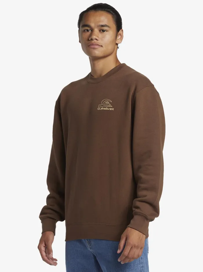 Sweatshirts and Hoodies Men Quiksilver E Peace Out Crew Neck Sweatshirt Chestnut Sweatshirts and Hoodies Men Quiksilver E Peace Out Crew Neck Sweatshirt Chestnut