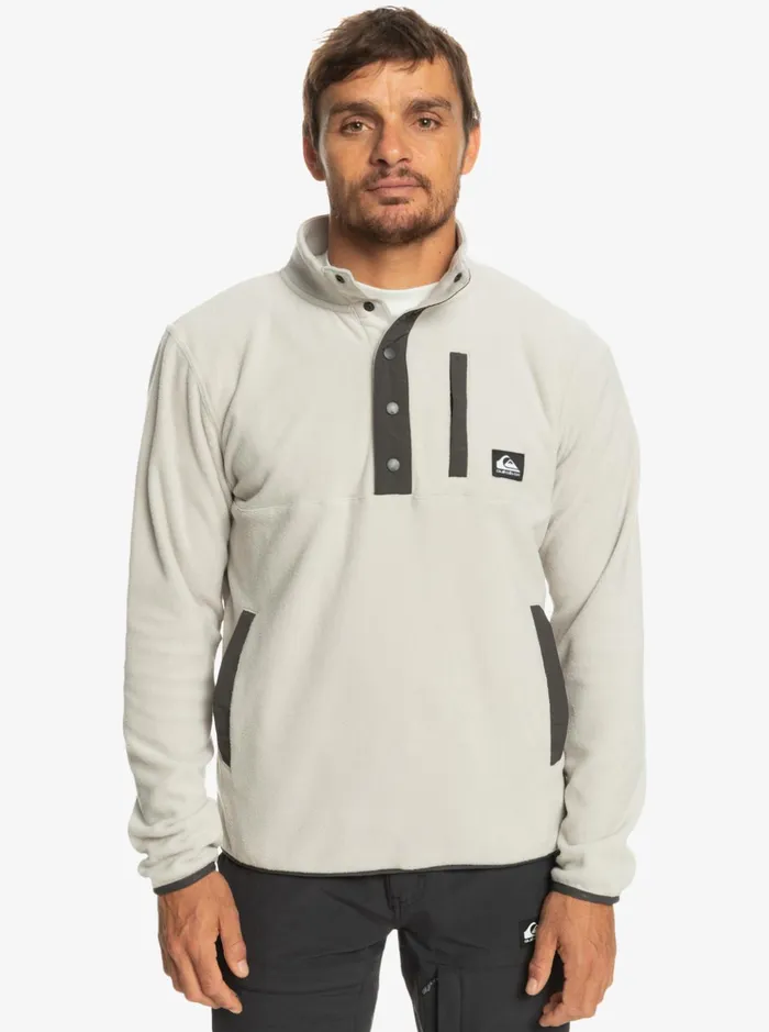 Sweatshirts and Hoodies Men Quiksilver No Destination Snap Fleece Pullover Gray Violet Sweatshirts and Hoodies Men Quiksilver No Destination Snap Fleece Pullover Gray Violet
