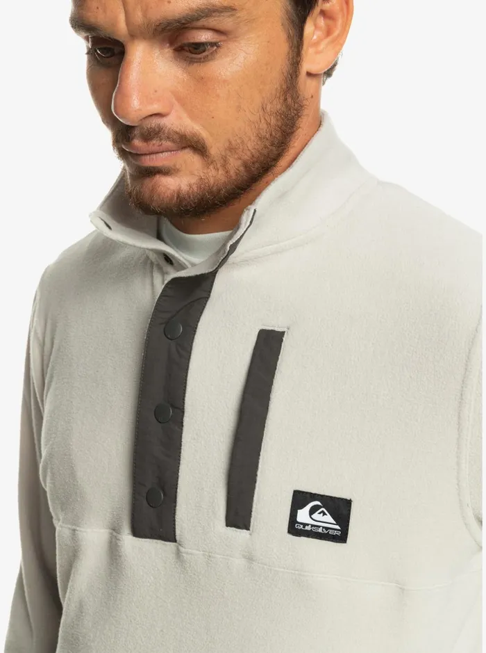 Sweatshirts and Hoodies Men Quiksilver No Destination Snap Fleece Pullover Gray Violet Sweatshirts and Hoodies Men Quiksilver No Destination Snap Fleece Pullover Gray Violet
