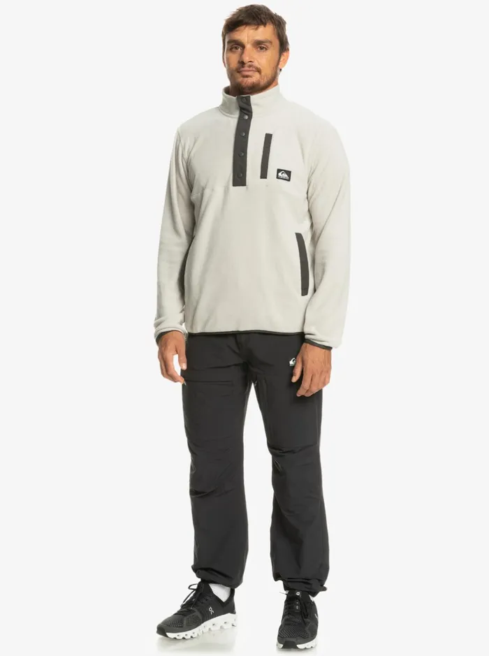 Sweatshirts and Hoodies Men Quiksilver No Destination Snap Fleece Pullover Gray Violet Sweatshirts and Hoodies Men Quiksilver No Destination Snap Fleece Pullover Gray Violet