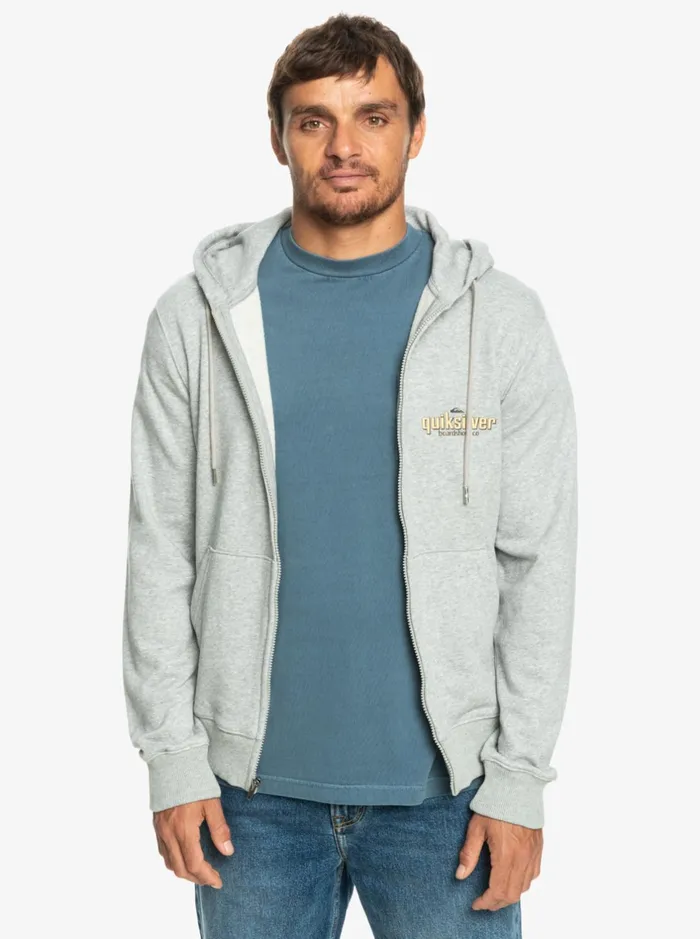 Sweatshirts and Hoodies Men Quiksilver Quik Words ZipUp Hoodie Light Grey Heather Sweatshirts and Hoodies Men Quiksilver Quik Words ZipUp Hoodie Light Grey Heather