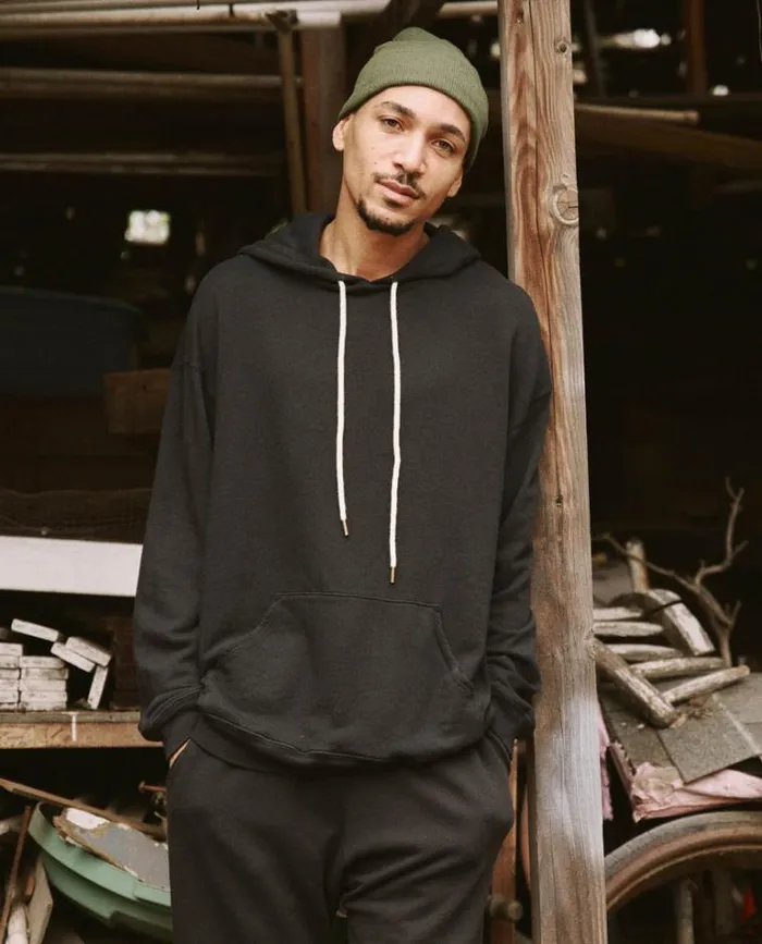 Sweatshirts Men039s The Great The Men039s Gym Drawstring Hoodie Almost Black Sweatshirts Men039s The Great The Men039s Gym Drawstring Hoodie Almost Black