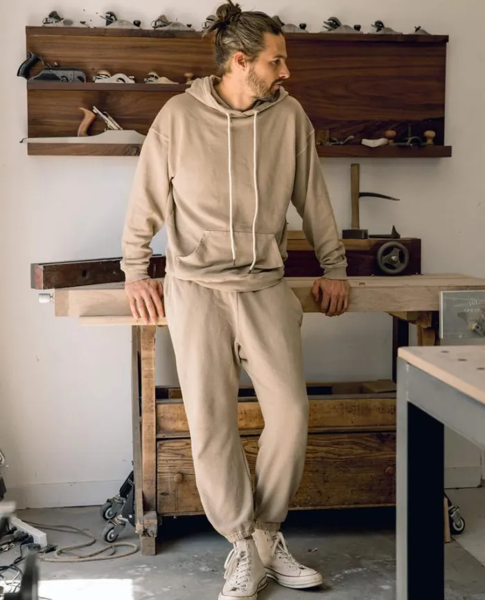 Sweatshirts Men039s The Great The Men039s Gym Drawstring Hoodie Fawn